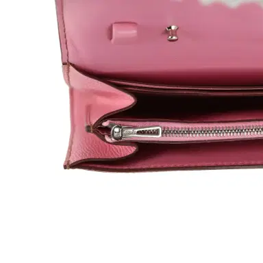HERMÈS Pre-owned Hermes Constance Wallet To Go Bubblegum Epsom Palladium Hardware | Thumbnail 8 HERMÈS Pre-owned Hermes Constance Wallet To Go Bubblegum Epsom Palladium Hardware | Thumbnail 8