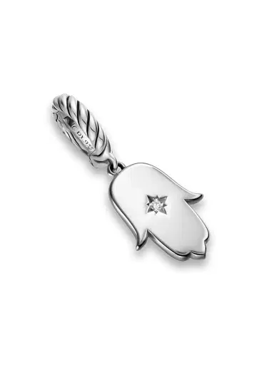 David Yurman Women's Hamsa Amulet in Sterling Silver with Center Diamond 15.8MM - Diamond | Thumbnail 3 David Yurman Women's Hamsa Amulet in Sterling Silver with Center Diamond 15.8MM - Diamond | Thumbnail 3