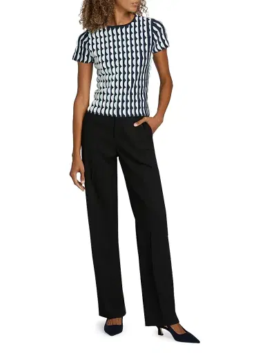 Simkhai Women's Kendra Scalloped Short-Sleeve Top | Thumbnail 2 Simkhai Women's Kendra Scalloped Short-Sleeve Top | Thumbnail 2