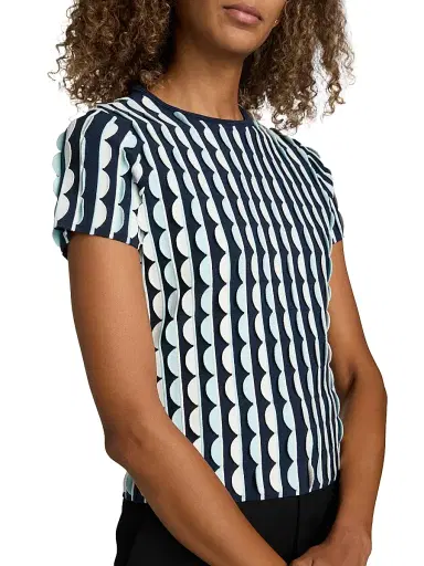 Simkhai Women's Kendra Scalloped Short-Sleeve Top | Thumbnail 6 Simkhai Women's Kendra Scalloped Short-Sleeve Top | Thumbnail 6