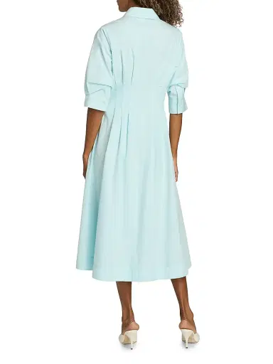SIMKHAI Women's Jazz Pintuck Cotton-Blend Midi-Dress - Sky | Thumbnail 5 SIMKHAI Women's Jazz Pintuck Cotton-Blend Midi-Dress - Sky | Thumbnail 5