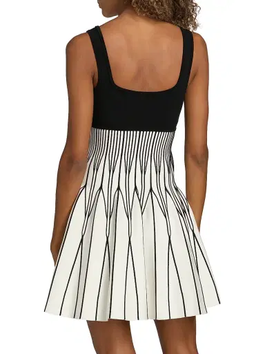 SIMKHAI Women's Cynder Fit & Flare Minidress - Black Multi | Thumbnail 5 SIMKHAI Women's Cynder Fit & Flare Minidress - Black Multi | Thumbnail 5