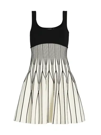 SIMKHAI Women's Cynder Fit & Flare Minidress - Black Multi | Thumbnail 1 SIMKHAI Women's Cynder Fit & Flare Minidress - Black Multi | Thumbnail 1