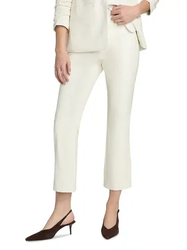 Cinq à Sept Women's Loren Quilted Faux-Leather Boot-Cut Crop Pants - | Thumbnail 3 Cinq à Sept Women's Loren Quilted Faux-Leather Boot-Cut Crop Pants - | Thumbnail 3