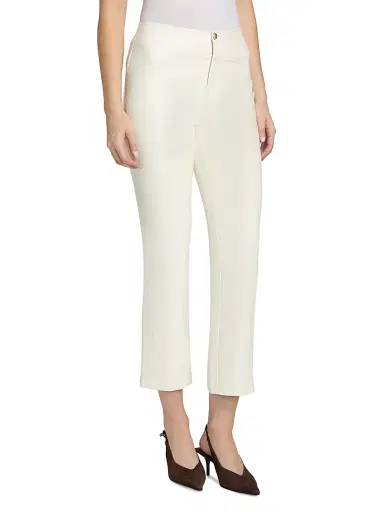 Cinq à Sept Women's Loren Quilted Faux-Leather Boot-Cut Crop Pants - | Thumbnail 4 Cinq à Sept Women's Loren Quilted Faux-Leather Boot-Cut Crop Pants - | Thumbnail 4