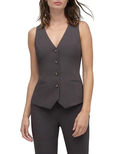 Favorite Daughter Women's The Jones Vest - Grey Suiting - Size XS | Thumbnail 4 Favorite Daughter Women's The Jones Vest - Grey Suiting - Size XS | Thumbnail 4