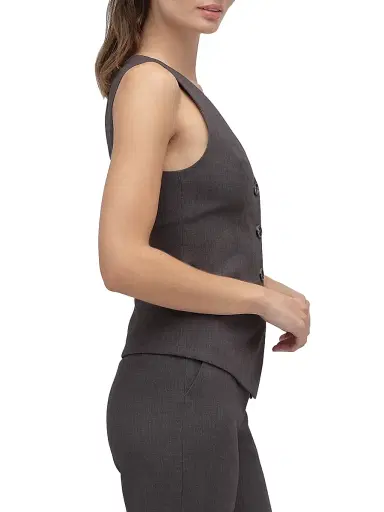 Favorite Daughter Women's The Jones Vest - Grey Suiting - Size XS | Thumbnail 5 Favorite Daughter Women's The Jones Vest - Grey Suiting - Size XS | Thumbnail 5