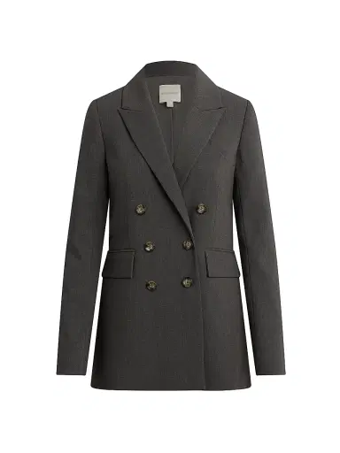 Favorite Daughter Women's The Phoebe Double-Breasted Blazer - Grey Suiting - Size XS | Thumbnail 1 Favorite Daughter Women's The Phoebe Double-Breasted Blazer - Grey Suiting - Size XS | Thumbnail 1