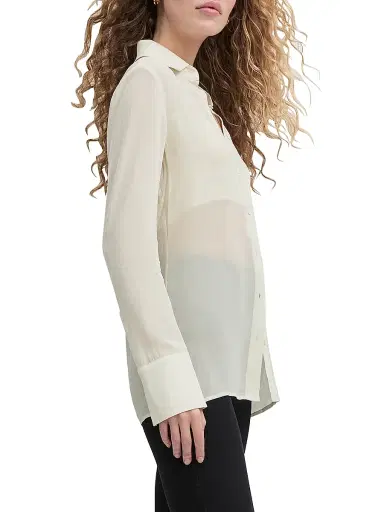 Favorite Daughter Women's The Sheer Sophistication Top - Ivory - Size XS | Thumbnail 4 Favorite Daughter Women's The Sheer Sophistication Top - Ivory - Size XS | Thumbnail 4
