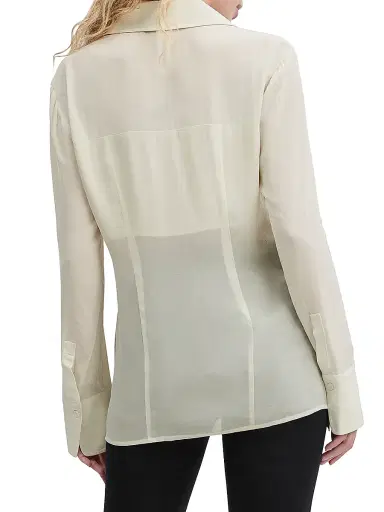 Favorite Daughter Women's The Sheer Sophistication Top - Ivory - Size XS | Thumbnail 5 Favorite Daughter Women's The Sheer Sophistication Top - Ivory - Size XS | Thumbnail 5