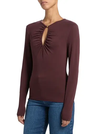 Frame Women's The Keyhole Matte Jersey Top | Thumbnail 4 Frame Women's The Keyhole Matte Jersey Top | Thumbnail 4