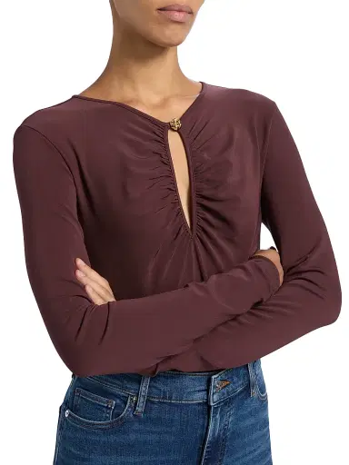 Frame Women's The Keyhole Matte Jersey Top | Thumbnail 6 Frame Women's The Keyhole Matte Jersey Top | Thumbnail 6