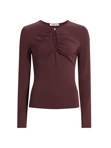 Frame Women's The Keyhole Matte Jersey Top | Thumbnail 1 Frame Women's The Keyhole Matte Jersey Top | Thumbnail 1
