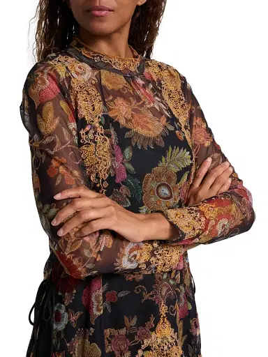 Johnny Was Women's Francisca Mesh Blouse - Lowri | Thumbnail 6 Johnny Was Women's Francisca Mesh Blouse - Lowri | Thumbnail 6