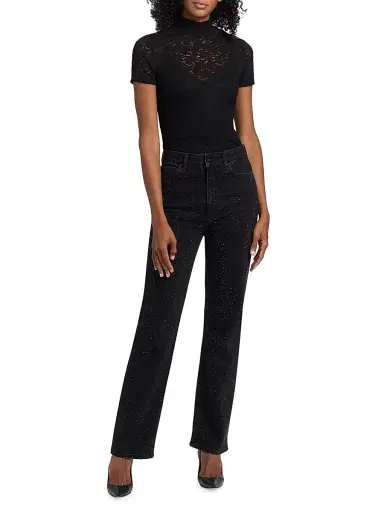 PAIGE Women's June Knit Lace Shirt - Black - Size Large | Thumbnail 2 PAIGE Women's June Knit Lace Shirt - Black - Size Large | Thumbnail 2