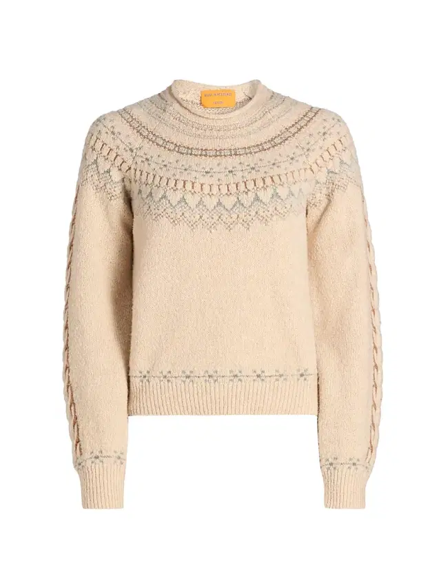 Women's Cloud Chalet Crewneck Sweater - Sandstone Combo Women's Cloud Chalet Crewneck Sweater - Sandstone Combo