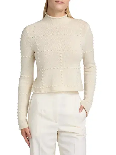 Guest in Residence Women's Popcorn Cashmere-Blend Top - Cream | Thumbnail 3 Guest in Residence Women's Popcorn Cashmere-Blend Top - Cream | Thumbnail 3
