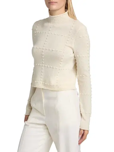 Guest in Residence Women's Popcorn Cashmere-Blend Top - Cream | Thumbnail 4 Guest in Residence Women's Popcorn Cashmere-Blend Top - Cream | Thumbnail 4