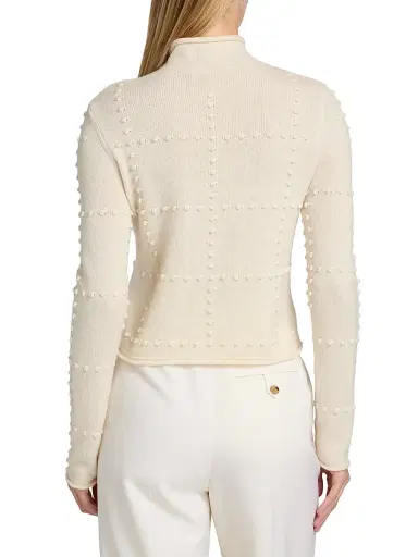 Guest in Residence Women's Popcorn Cashmere-Blend Top - Cream | Thumbnail 5 Guest in Residence Women's Popcorn Cashmere-Blend Top - Cream | Thumbnail 5