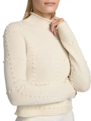 Guest in Residence Women's Popcorn Cashmere-Blend Top - Cream | Thumbnail 6 Guest in Residence Women's Popcorn Cashmere-Blend Top - Cream | Thumbnail 6