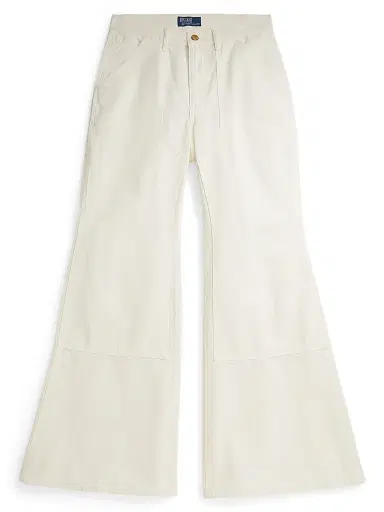 Polo Ralph Lauren Women's High-Rise Cotton Flared Pants | Thumbnail 1 Polo Ralph Lauren Women's High-Rise Cotton Flared Pants | Thumbnail 1