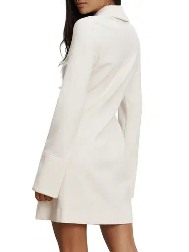 Veronica Beard Women's Capelle Half-Zip Minidress - Dove | Thumbnail 4 Veronica Beard Women's Capelle Half-Zip Minidress - Dove | Thumbnail 4