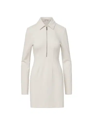 Veronica Beard Women's Capelle Half-Zip Minidress - Dove | Thumbnail 1 Veronica Beard Women's Capelle Half-Zip Minidress - Dove | Thumbnail 1