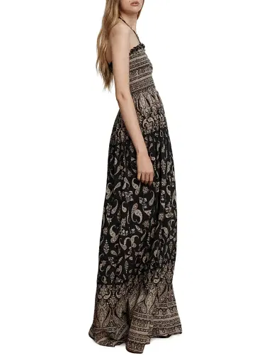Veronica Beard Women's Ayanna Paisley Smocked Maxi Dress - Black Multi | Thumbnail 3 Veronica Beard Women's Ayanna Paisley Smocked Maxi Dress - Black Multi | Thumbnail 3