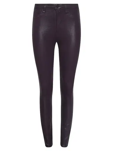 L'AGENCE Women's Marguerite Coated High-Rise Pants - Dark Malbec Coated | Thumbnail 1 L'AGENCE Women's Marguerite Coated High-Rise Pants - Dark Malbec Coated | Thumbnail 1