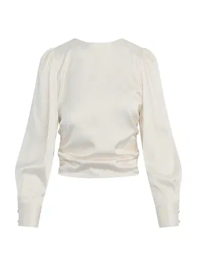 Joe's Jeans Women's The Marie Tie-Back Satin Blouse - Ecru | Thumbnail 1 Joe's Jeans Women's The Marie Tie-Back Satin Blouse - Ecru | Thumbnail 1