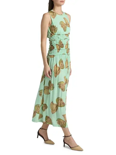 Ulla Johnson Women's Anna Zemankova Kamaria Printed Midi-Dress | Thumbnail 2 Ulla Johnson Women's Anna Zemankova Kamaria Printed Midi-Dress | Thumbnail 2