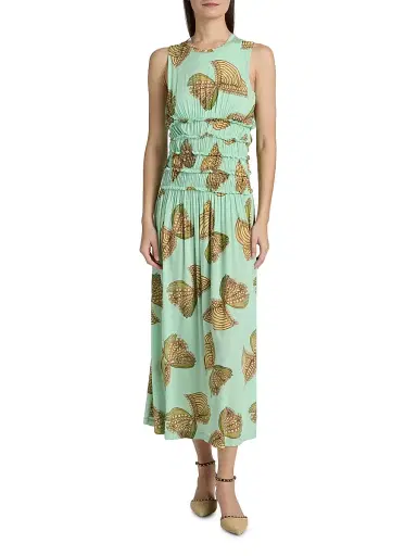 Ulla Johnson Women's Anna Zemankova Kamaria Printed Midi-Dress | Thumbnail 3 Ulla Johnson Women's Anna Zemankova Kamaria Printed Midi-Dress | Thumbnail 3