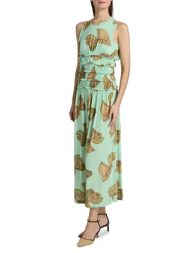 Ulla Johnson Women's Anna Zemankova Kamaria Printed Midi-Dress | Thumbnail 4 Ulla Johnson Women's Anna Zemankova Kamaria Printed Midi-Dress | Thumbnail 4