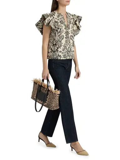 Ulla Johnson Women's Severine Printed Cotton Top - Flora | Thumbnail 2 Ulla Johnson Women's Severine Printed Cotton Top - Flora | Thumbnail 2