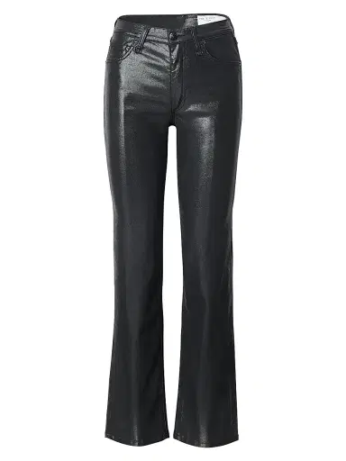 rag & bone Women's Flexi Harlow Full Straight-Leg Pants - Black Coated | Thumbnail 1 rag & bone Women's Flexi Harlow Full Straight-Leg Pants - Black Coated | Thumbnail 1