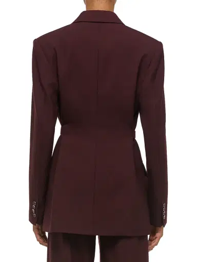 Helmut Lang Women's Double-Breasted Belted Virgin Wool Blazer | Thumbnail 6 Helmut Lang Women's Double-Breasted Belted Virgin Wool Blazer | Thumbnail 6