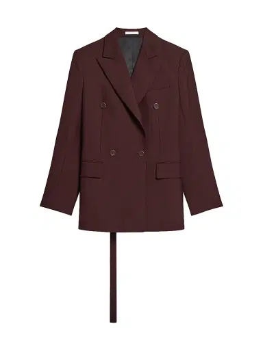 Helmut Lang Women's Double-Breasted Belted Virgin Wool Blazer | Thumbnail 1 Helmut Lang Women's Double-Breasted Belted Virgin Wool Blazer | Thumbnail 1