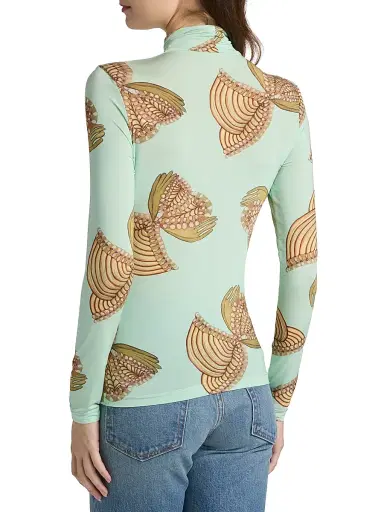 Ulla Johnson Women's Aurelia Stretch-Knit Turtleneck Top | Thumbnail 5 Ulla Johnson Women's Aurelia Stretch-Knit Turtleneck Top | Thumbnail 5