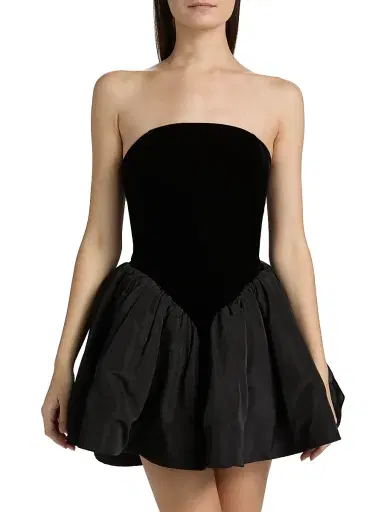 Ronny Kobo Women's Atlas Basque Waist Minidress - Black | Thumbnail 3 Ronny Kobo Women's Atlas Basque Waist Minidress - Black | Thumbnail 3