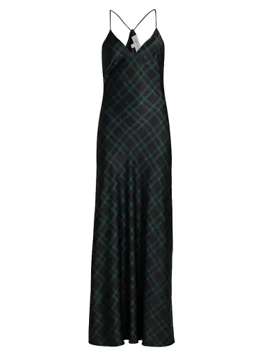 Ronny Kobo Women's Bethanne Plaid V-Neck Slip Gown - Navy Green Plaid | Thumbnail 1 Ronny Kobo Women's Bethanne Plaid V-Neck Slip Gown - Navy Green Plaid | Thumbnail 1
