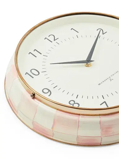 MacKenzie-Childs Rosy Check School Clock | Thumbnail 2 MacKenzie-Childs Rosy Check School Clock | Thumbnail 2