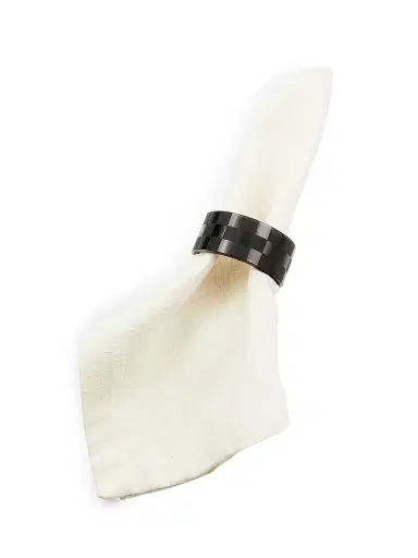MacKenzie-Childs Check 4-Piece Glass Napkin Ring Set | Thumbnail 2 MacKenzie-Childs Check 4-Piece Glass Napkin Ring Set | Thumbnail 2