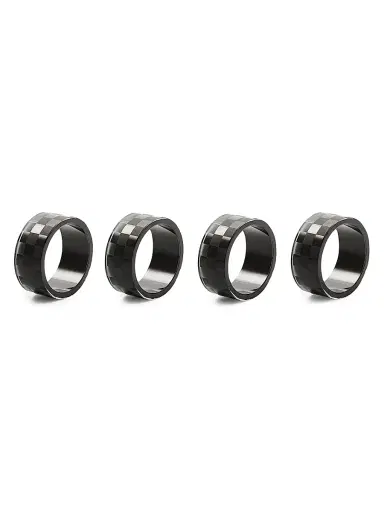 MacKenzie-Childs Check 4-Piece Glass Napkin Ring Set | Thumbnail 1 MacKenzie-Childs Check 4-Piece Glass Napkin Ring Set | Thumbnail 1