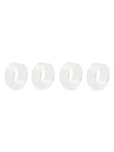 MacKenzie-Childs Check 4-Piece Glass Napkin Ring Set | Thumbnail 1 MacKenzie-Childs Check 4-Piece Glass Napkin Ring Set | Thumbnail 1
