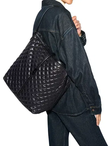 MZ Wallace Women's Astor Quilted Hobo Bag - Black | Thumbnail 3 MZ Wallace Women's Astor Quilted Hobo Bag - Black | Thumbnail 3