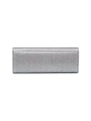 Michelle Wilhite Women's Mini Robbie Metallic Flap Clutch - Silver | Thumbnail 3 Michelle Wilhite Women's Mini Robbie Metallic Flap Clutch - Silver | Thumbnail 3