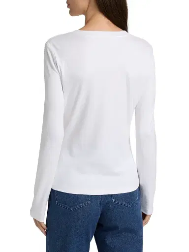 TANYA TAYLOR Women's Kelsey Twisted-Front Cotton Top - Optic White - Size XL | Thumbnail 5 TANYA TAYLOR Women's Kelsey Twisted-Front Cotton Top - Optic White - Size XL | Thumbnail 5