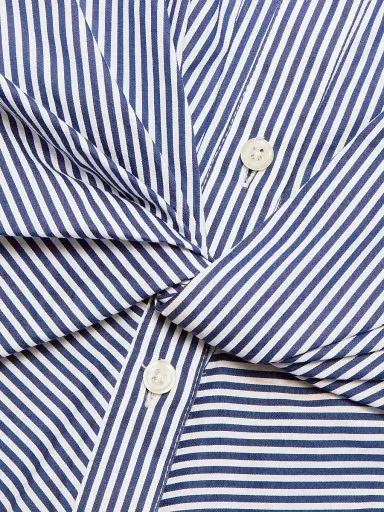 Tanya Taylor Women's Oakley Twisted Striped Cotton Top - Blue Optic White | Thumbnail 7 Tanya Taylor Women's Oakley Twisted Striped Cotton Top - Blue Optic White | Thumbnail 7