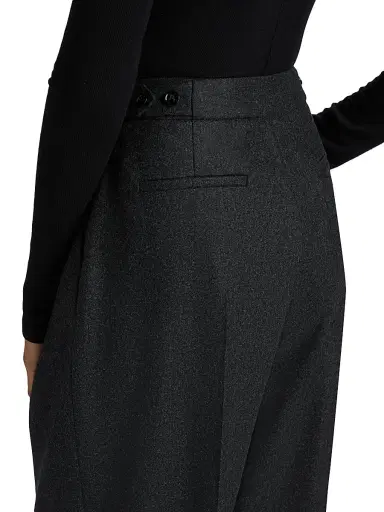 Alaïa Women's Pleated Wool Crop Tailored Pants - Anthracite | Thumbnail 6 Alaïa Women's Pleated Wool Crop Tailored Pants - Anthracite | Thumbnail 6