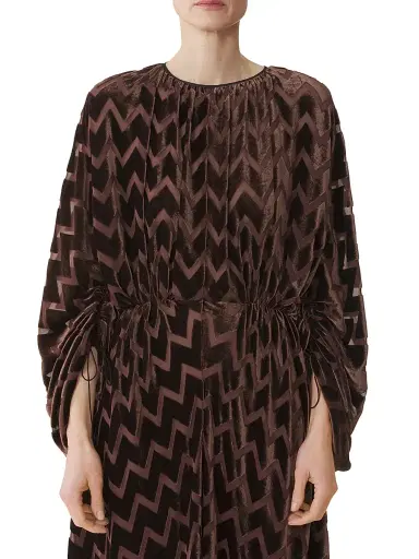 Lanvin Women's Devore Velvet Dress - Mocha | Thumbnail 5 Lanvin Women's Devore Velvet Dress - Mocha | Thumbnail 5